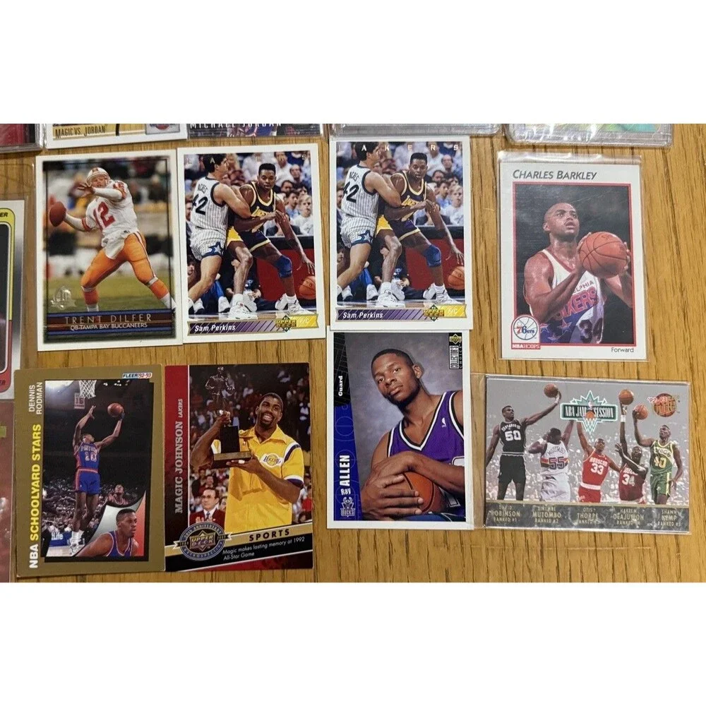 Vintage 90s Basketball Card Lot 55 Cards Kobe Bryant RC Jordan Shaq Pippen Lot
